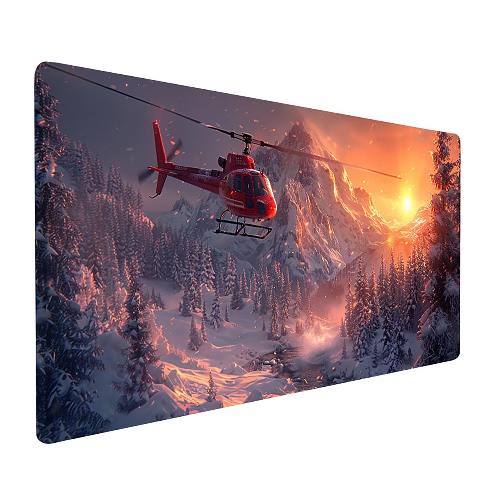 Tappetino Mouse XXL 1200x600x3mm, Tappetino Mouse Gaming Arancione, Grande Mouse Pad con Bordi Cuciti, Mousepad con Base in Gomma Antiscivolo, Gaming Accessori Scrivania, Regalo Donna, Aereo 3-4457