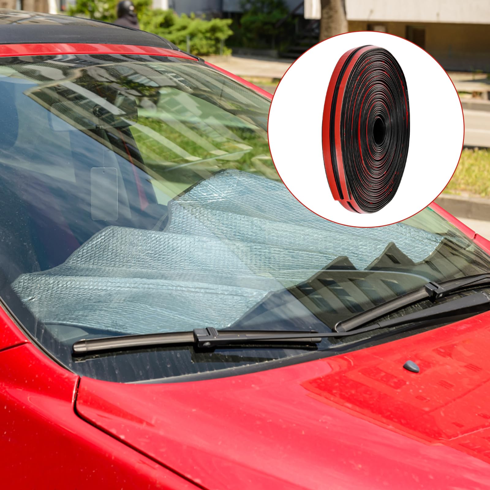 Guarnizione In Gomma Per Auto - Striscia Di Tenuta 5m X 14mm, Per Parabrezza, Porte E Tetto Apribile, Con Adesivo Forte