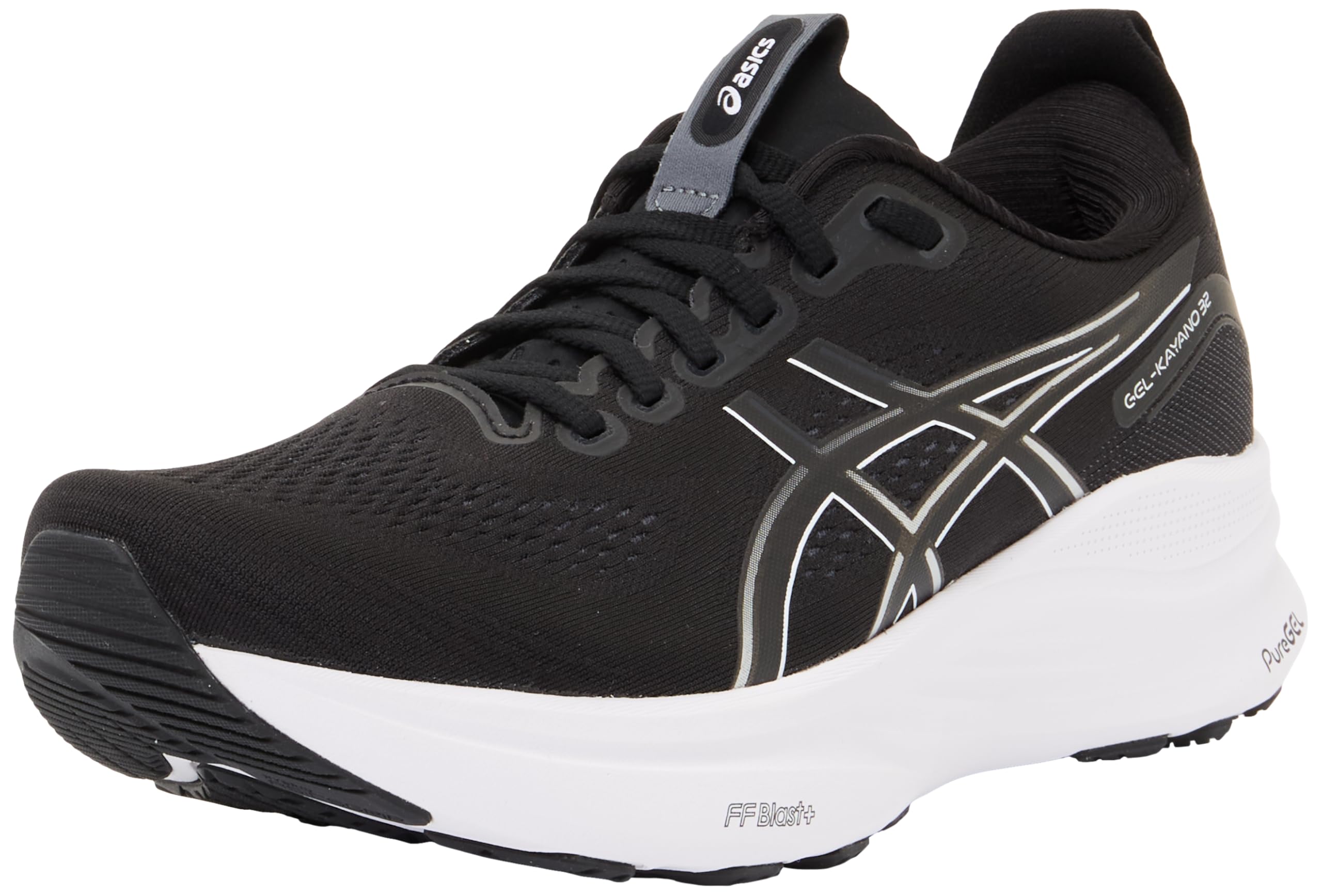 ASICS Mens Gel-Kayano 32 Sneaker, Black and White, 8.5 UK