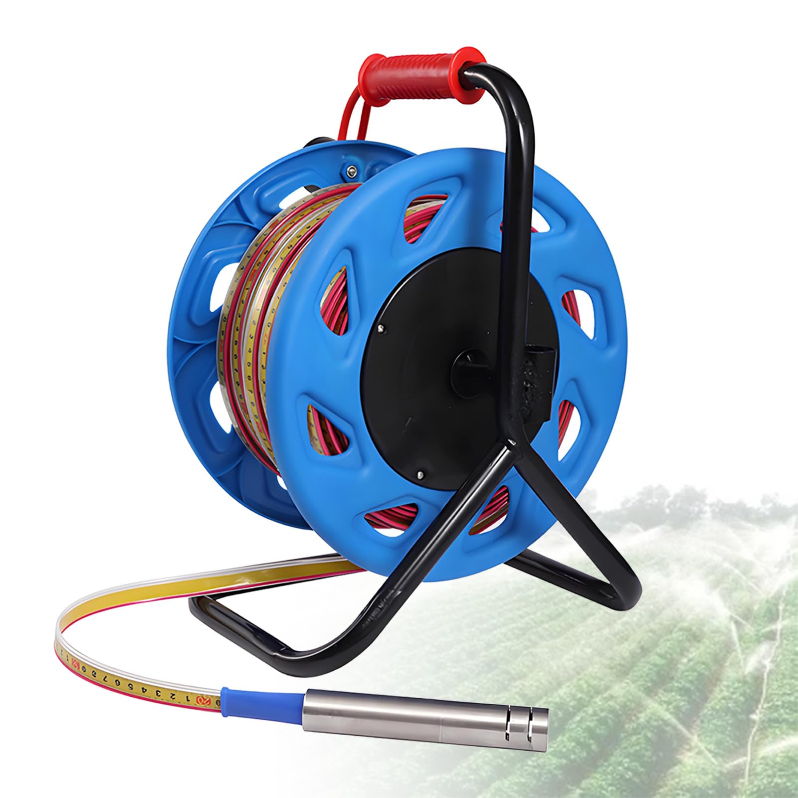 YNIYUJKL Water Level Meter Well Depth Gauge With Stainless Steel Probe And Steel Measuring Tape, For Borehole And Groundwater Measurement,200m