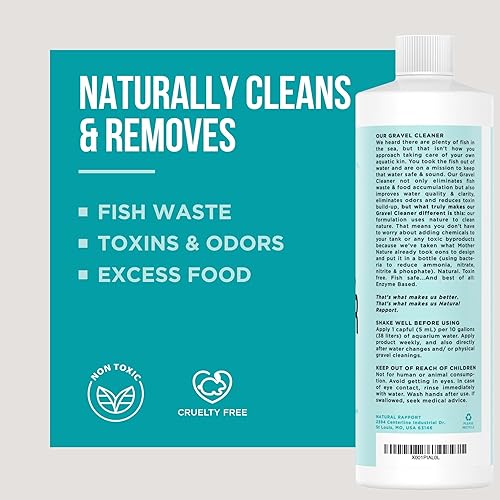 Miniatura 5 de Natural Rapport Limpiador de grava de acuario el único limpiador de grava que necesita peces limpiador profesional de grava de acuario para mantener