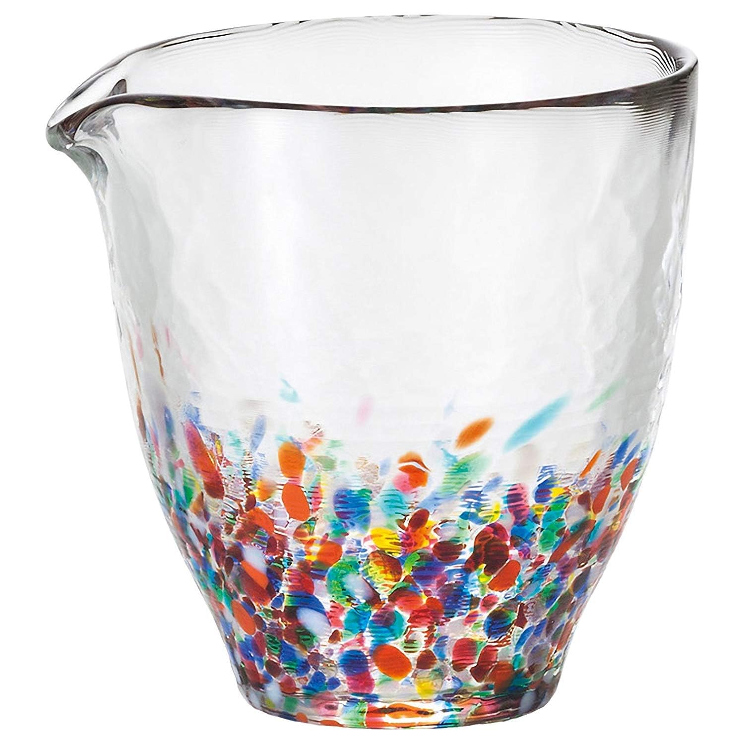 Aderia F71242 Tsugaru Vidro Nebuta Katakuchi (Spouted Sake Server), 8.5 fl oz (250 ml), Made in Japan, Cosmetic Box, Glass Japanese Sake Glass, Stylish, Cooling Container, Container, Gift, Women's : H
