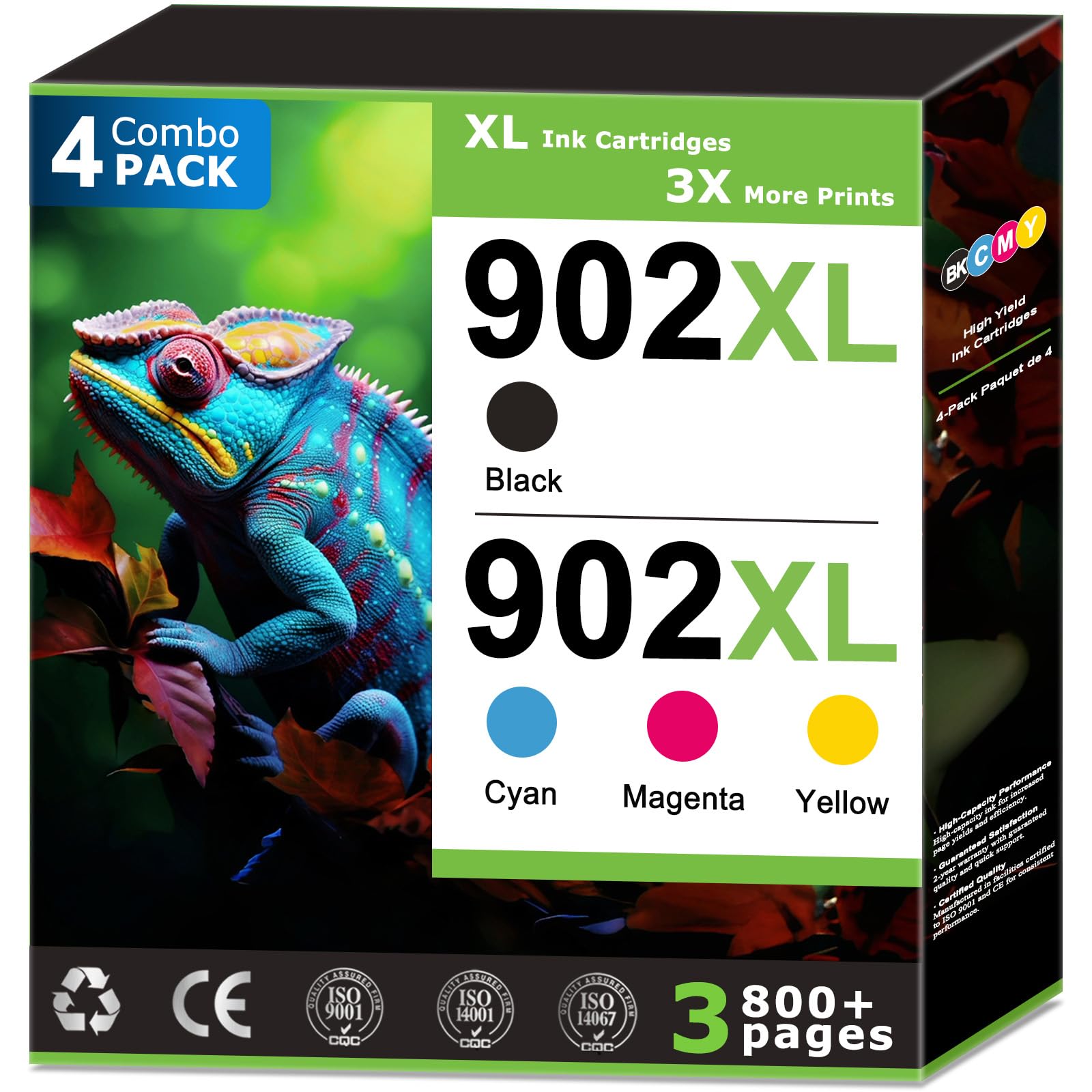 Photo 1 of EmiGSupply 902XL Ink Cartridges Combo Pack (4 Cartridges)
