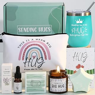 Pamper Gifts for Women, Birthday Pamper Hamper for Women Self Care Gift Set Hug in a Box Care Package for Her, Mum Relaxation Spa Gift Set Relax Bath Gift Thinking of You Gifts for Mom, Sister, Friend