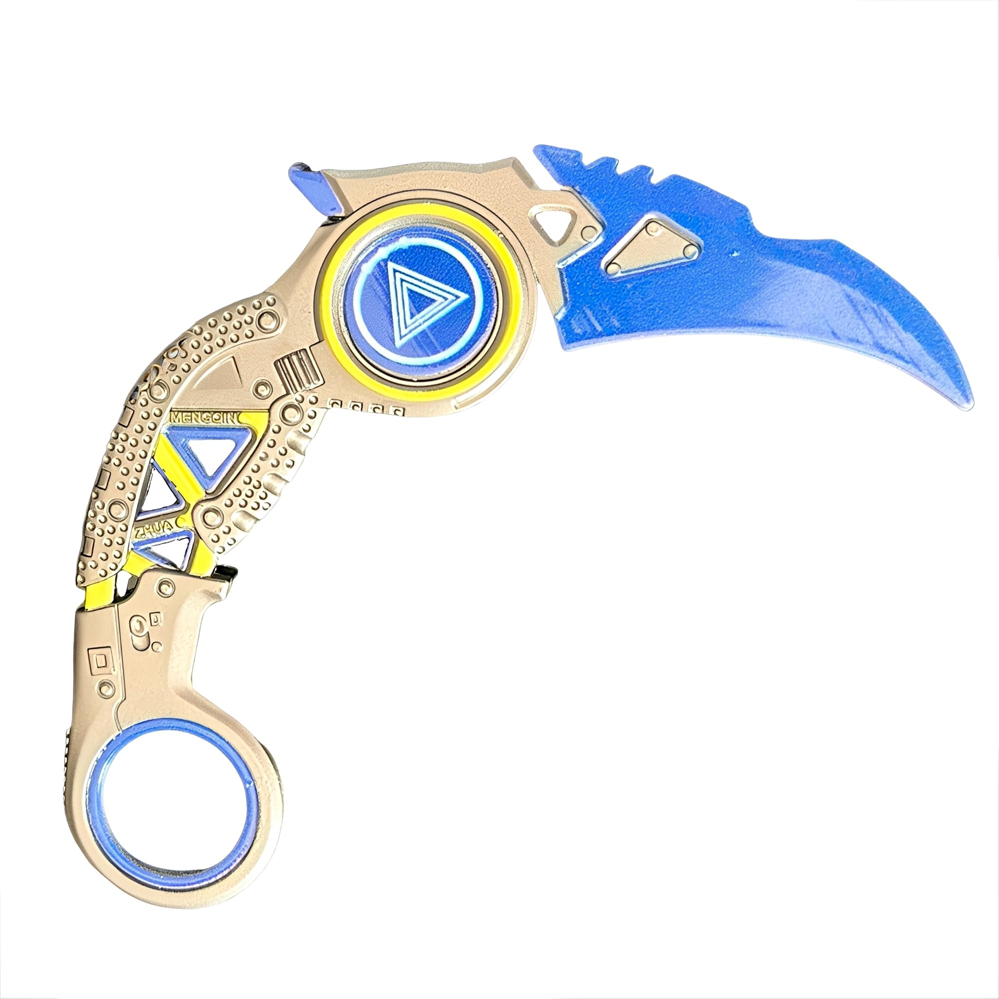 Jhrfu Blue Apex Raptor's Claw Model,Length 15Cm/5.9Inch,All-Metal Material,With Rotating Bearing,Free Display Stand,