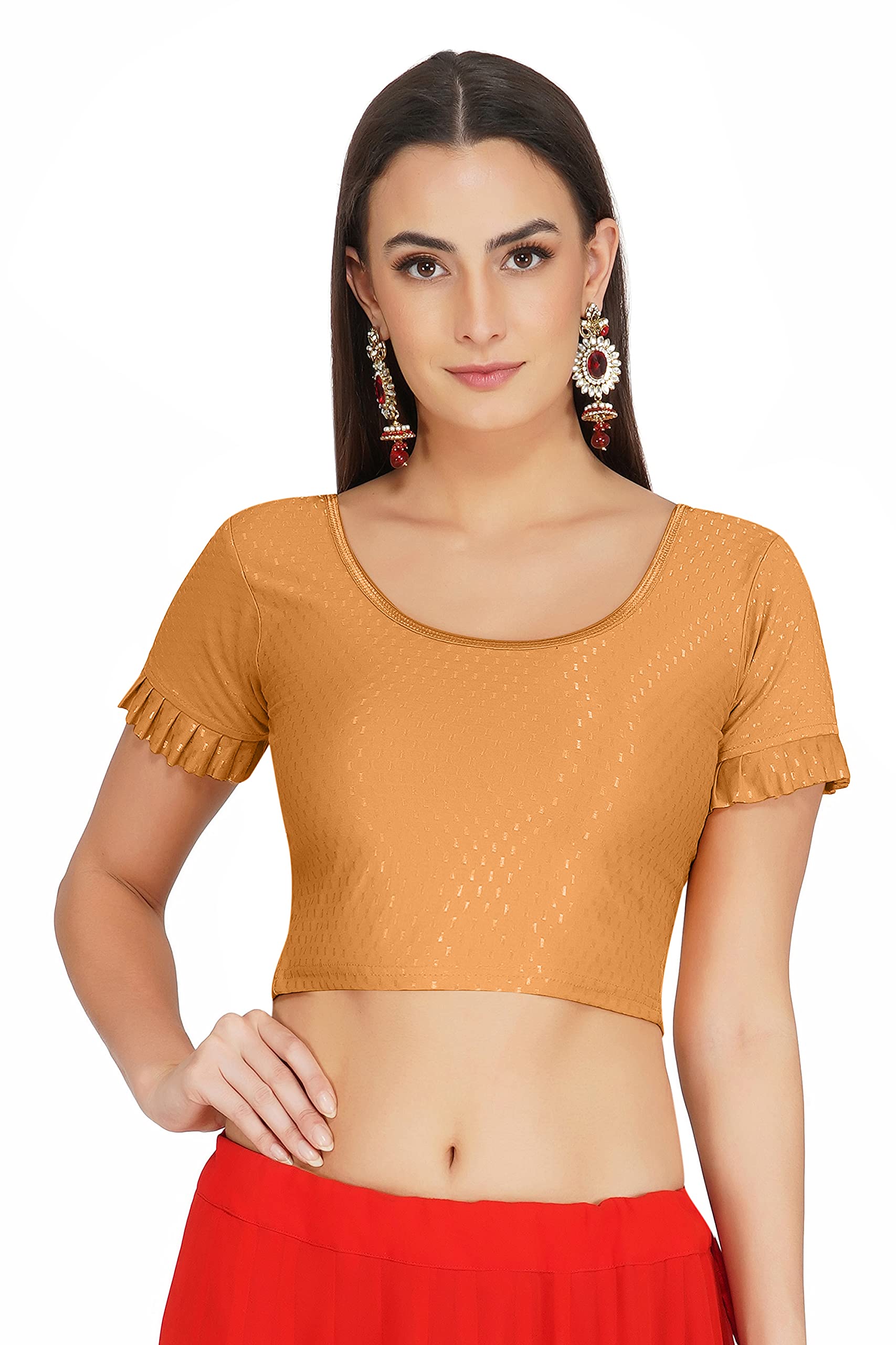 Women's Cotton Lycra Stretchable Readymade Saree Blouse Choli