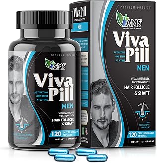 America Medic & Science VivaPill for Men (120 Capsules) Vitamins for Hair, Skin and Nails | Revitalizing Formula Pills with Biotin, Dietary Supplement for Hair Growth with Collagen and Keratin