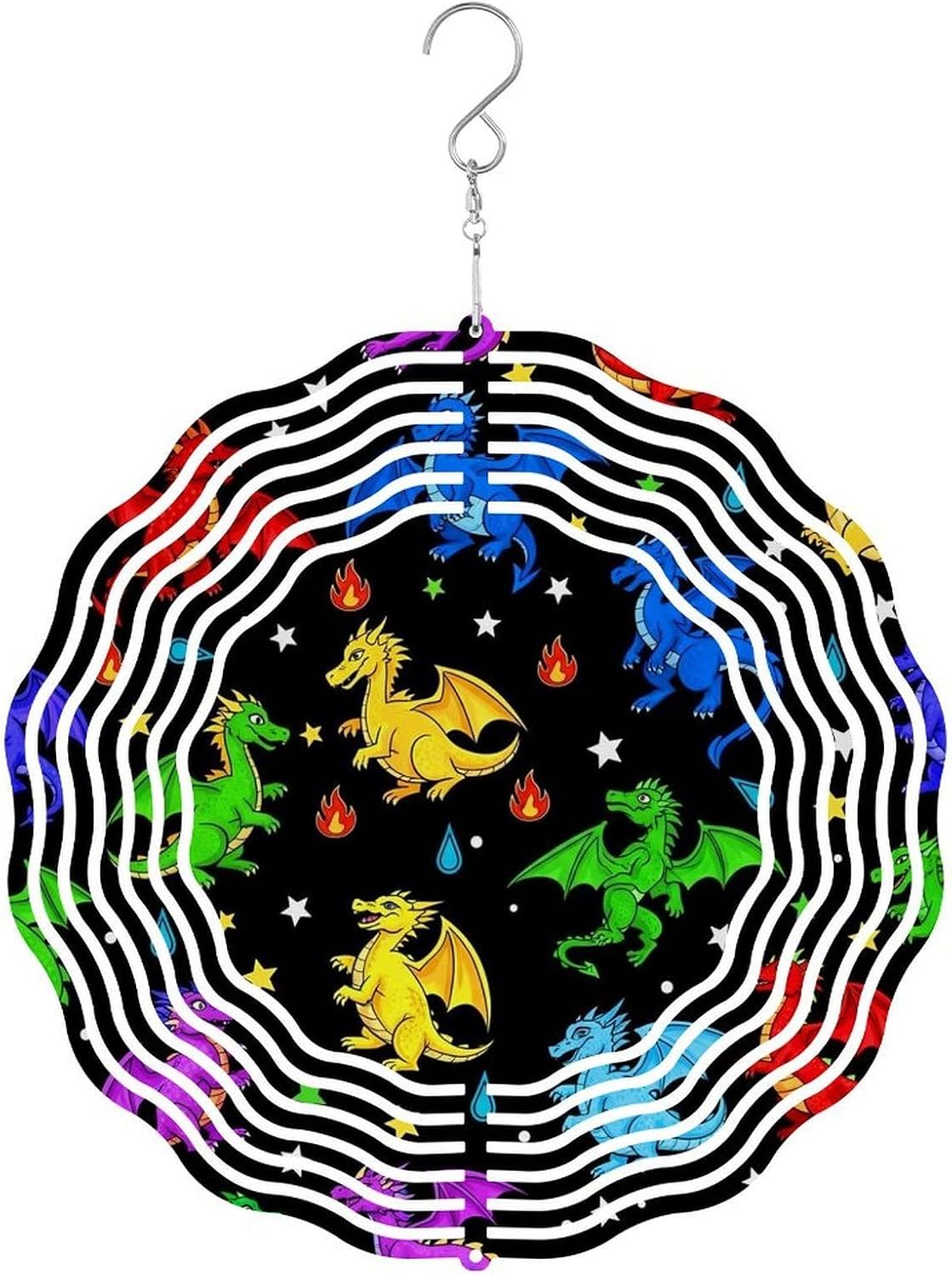 Multi Purpose Wind Chimes Decor, Colorful Flying Dragons