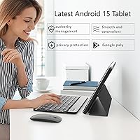 Vista 2 de Tablet COOPERS Android 15, tablet de 10 pulgadas 12GB RAM+64GB ROM hasta 1TB, procesador Quad-core de 1.8Ghz, WiFi 5G 6, batería de 6000mAh, cámara