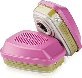 1 Pair P100 Respirator Cartridge, 60926 Respirator Filter, Against Organic Vapors, Acid Gases, Ammonia Methylamine, Formaldehyde and Particulates, Compatible with 6000 7000 FF-400 Series Respirator