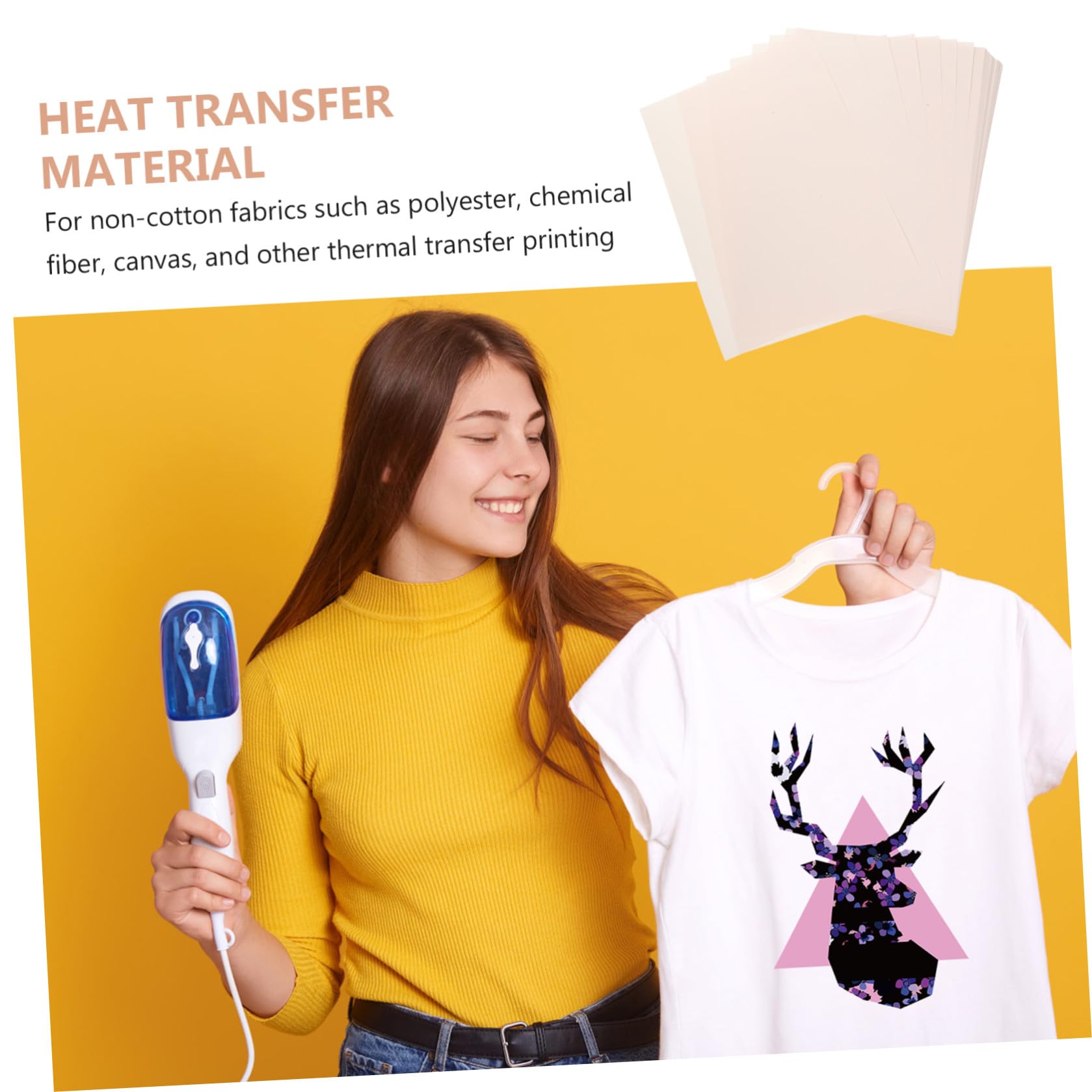 100 Stück Sublimationspapier Transferpapier für T Shirts Weißes Glattes Hitzeübertragungs Papier für Textildruck und DIY Projekte