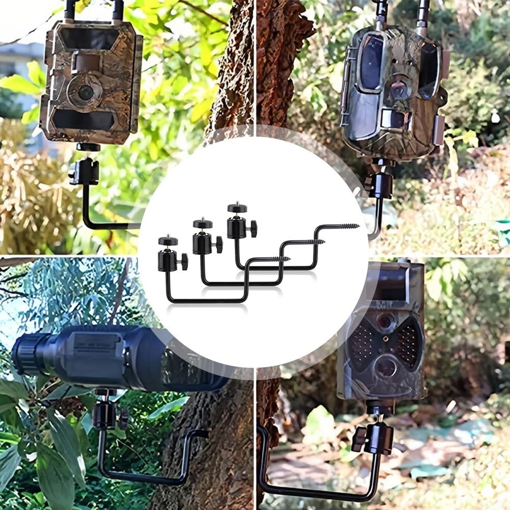Soporte para cámara de sendero con instalación simple y ángulos ajustables para aventuras al aire libre (4 piezas)