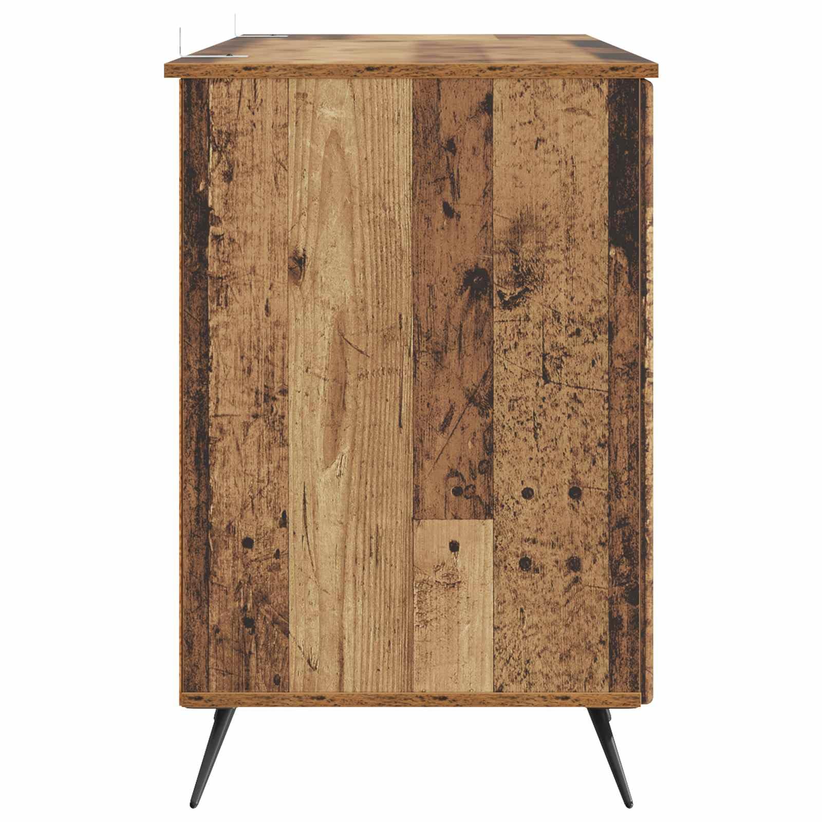 Scrivania Ufficio Porta PC Legno Ingegnerizzato 142,5x50x75cm | Tavolo da lavoro con ante e ripiani interni, ideale per ottimizzare lo spazio nello studio o in camera da letto.