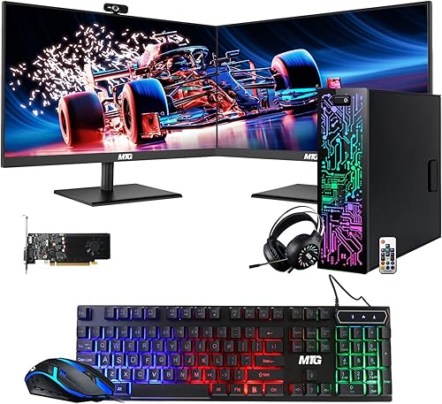 PC de escritorio para juegos, Intel Core i7 6 generación TechMagnet Zeus, gráficos GT 1030, 16 GB de RAM, SSD de 1 TB  Disco duro de 2 TB, teclado