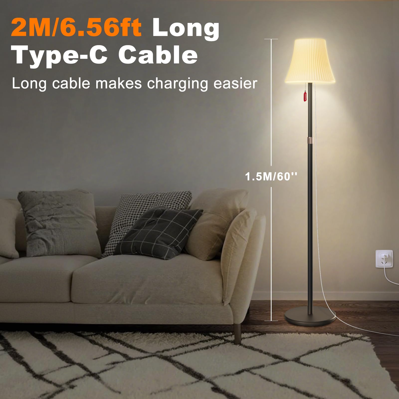 Mojimdo Solar Stehlampe IP65, RGB 7 Farben, 3-stufig Warmweiß dimmbar, mit Dämmerungssensor & Fernbedienung, höhenverstellbare, kabellose LED Stehleuchte – für Garten, Balkon, Terrasse & Außenbereich