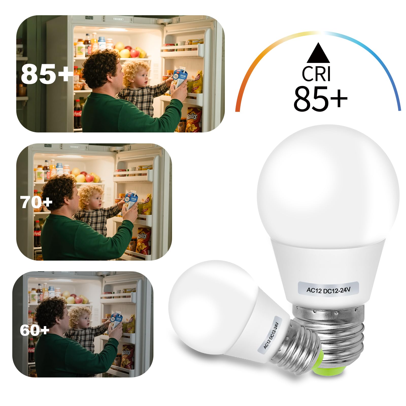ZHENMING 12 Volt Bulb E27 LED Light Bulb 3W Equal 30W A50 GLS ES Globe Bulb 12V Low Voltage for Off Grid Solar Lighting Marine Boat Lighting Camper Warm White 2700K - Image 4