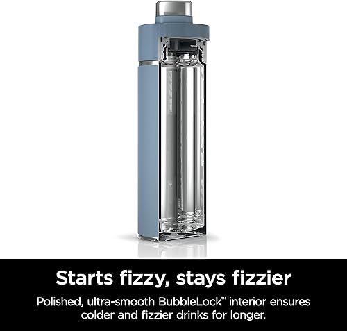 Miniatura 4 de Ninja DW2401BL Thirsti - Botella de agua de viaje de 24 onzas, para bebidas gaseosas carbonatadas, más frías y espumosas durante más tiempo, a