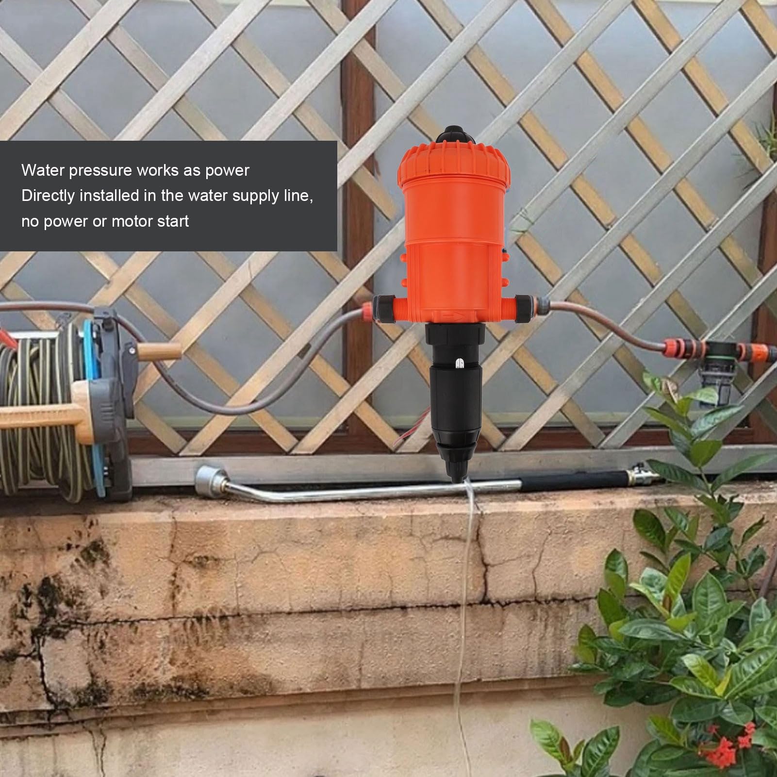 Iniettore di Fertilizzante, Pompa Dosatrice Ad Acqua in Plastica, Iniettore di Fertilizzante Proporzionale per Irrigazione a Goccia, Bestiame e Giardino (dall'1 al 5%)