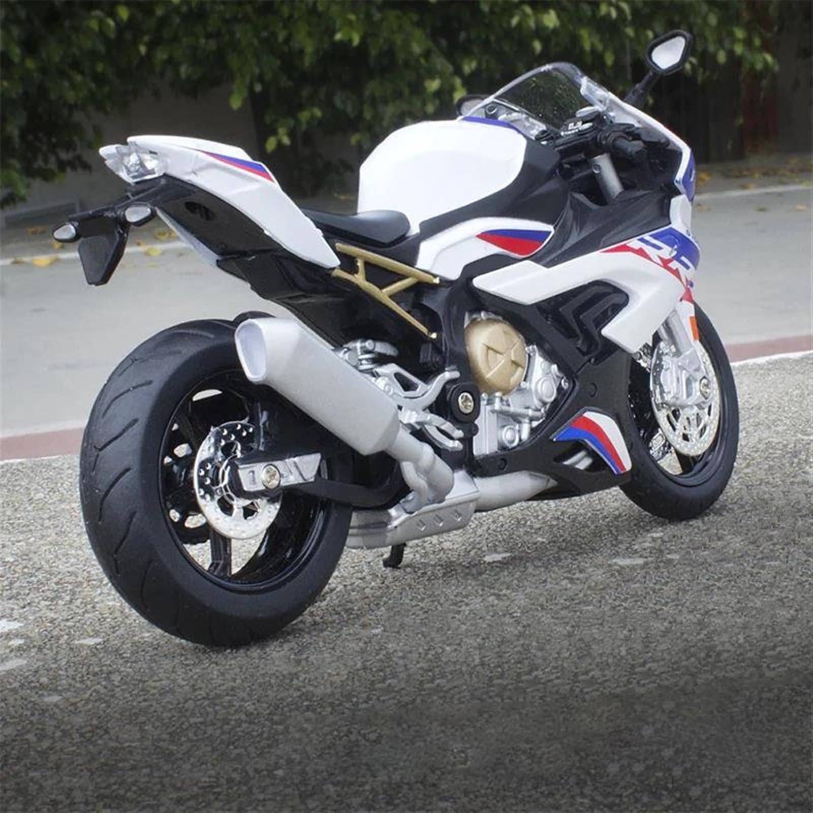 SEYXF Motorbike Toy Motorcycle Model Simulation Alloy Toy 1/12 for BMW S1000R R(White no Box)