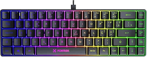 Teclado Gamer Fortrek Fearless 65 Compact Preto