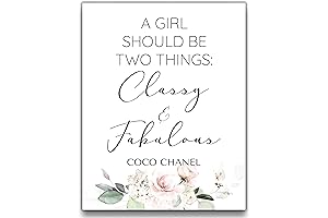 Classy & Fabulous Coco Chanel Quote Wall Art