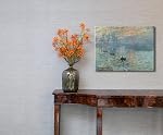 Wieco Art Impression Sunrise Moderne Giclee Canvas Imprimés de Claude Monet Peintures à l'huile célèbres Reproduction Seascape Artwork Sea Pictures sur Toile Wall Art Prêt pour les décorations à la maison