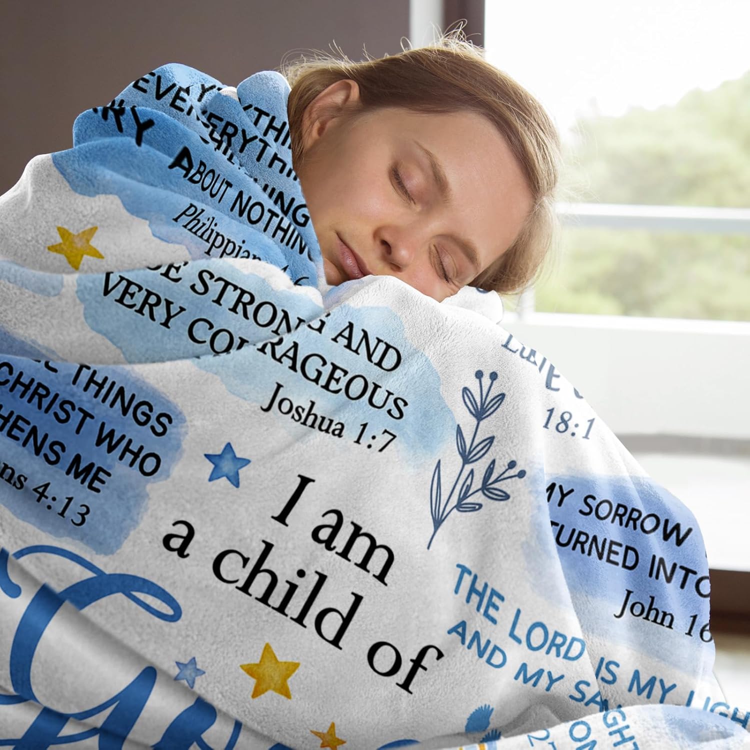 Baptism Gifts for Boys, I Am a Child of God Blanket, Christian Gifts for Men Birthday, Teen Boy Gifts Trendy Stuff, Inspirational Confirmation & First Communion Gifts for Boys (50 * 60)