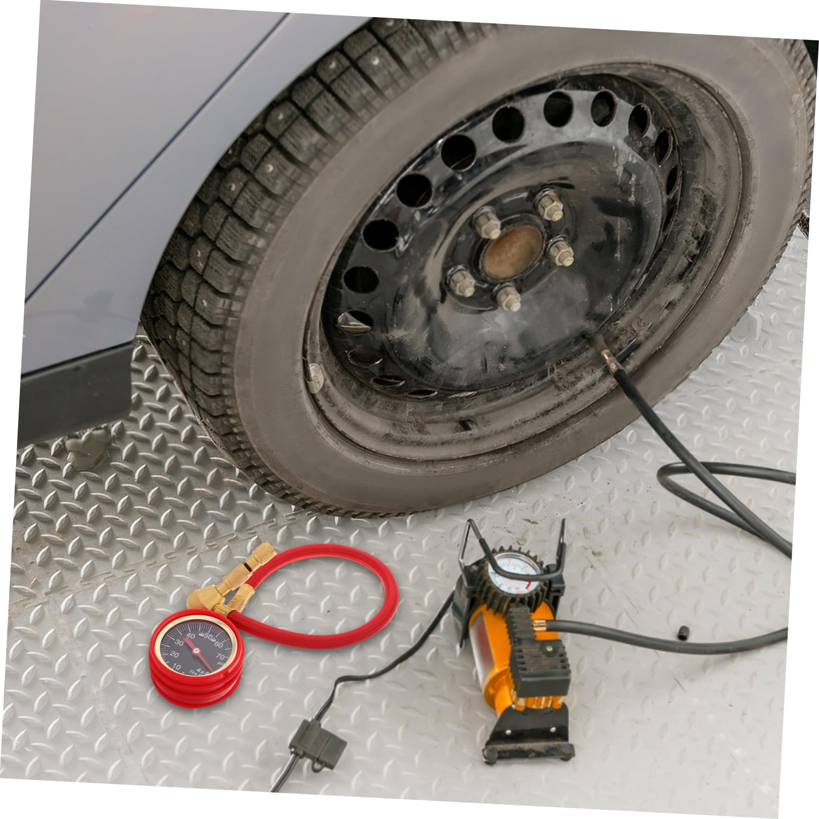 Manomètre à Cadran pour Pneus de Voiture, Lot de 1 Set
