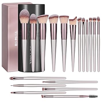 BS-MALL Makeup Brush Set 18 Pcs Professional Foundation Powder Concealers