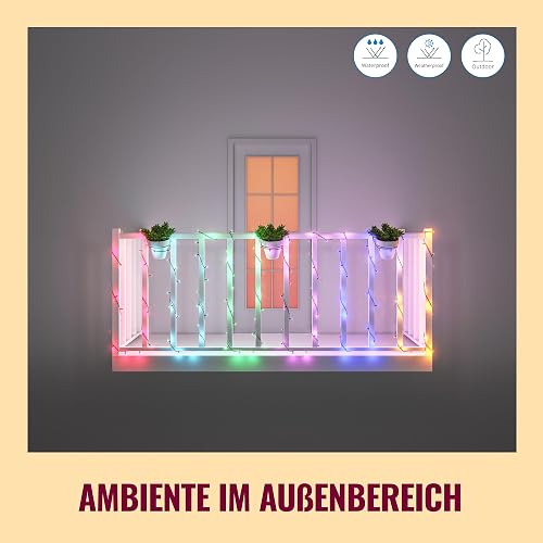 WiZ RGBIC Smart LED Fairy Light - Lichterkette mit 160 LEDs, 16 Mio. Farben + Weißschattierungen, 8 Lichtzonen, verbindet sich mit WLAN, Sprach- / App-Steuerung, funktioniert mit Google Home, Alexa - 6