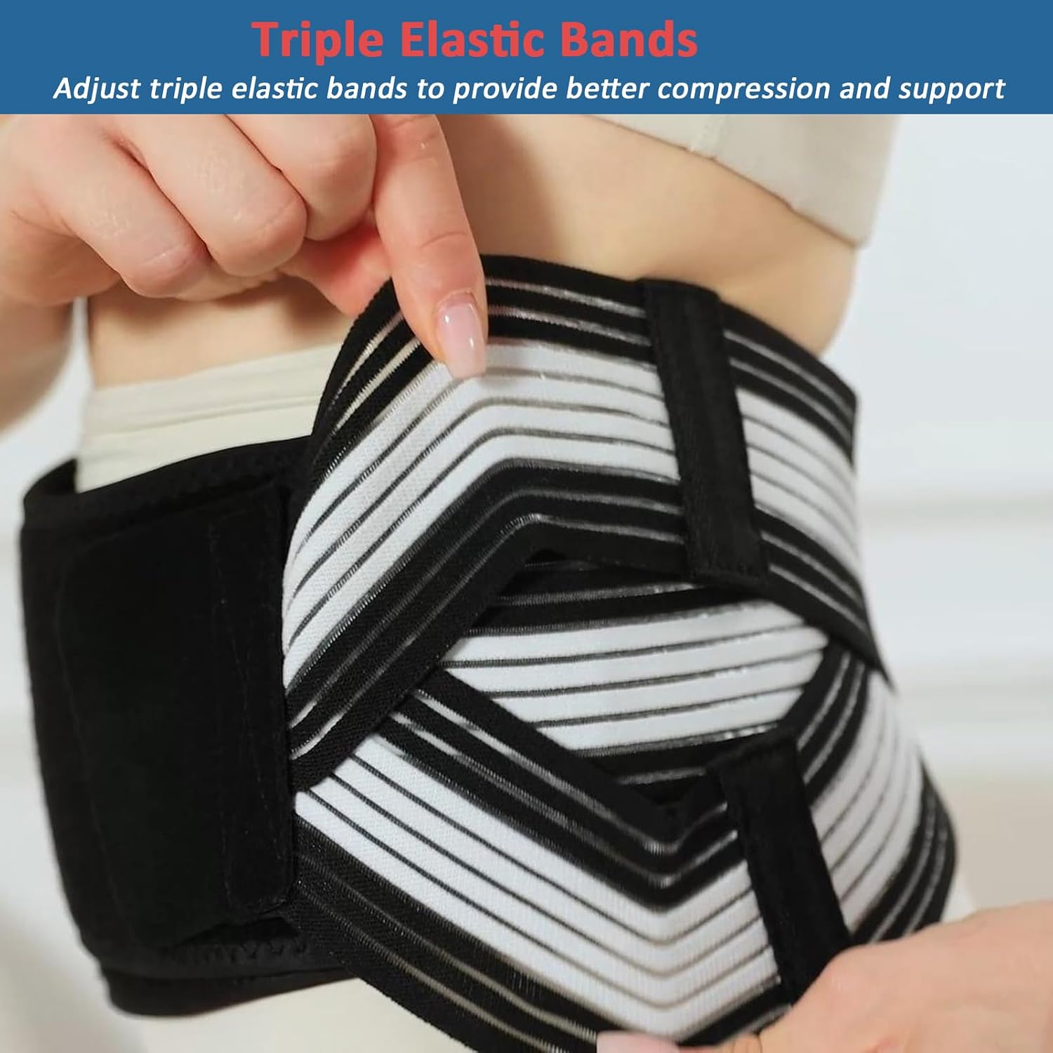 SI Joint Hip Belt for Women & Men, Hip Brace for Sciatica, Pelvic, Lower Back and Si joints Pain, Breathable Material Sacroiliac Joint soft straps with 360°ventilation holes.
