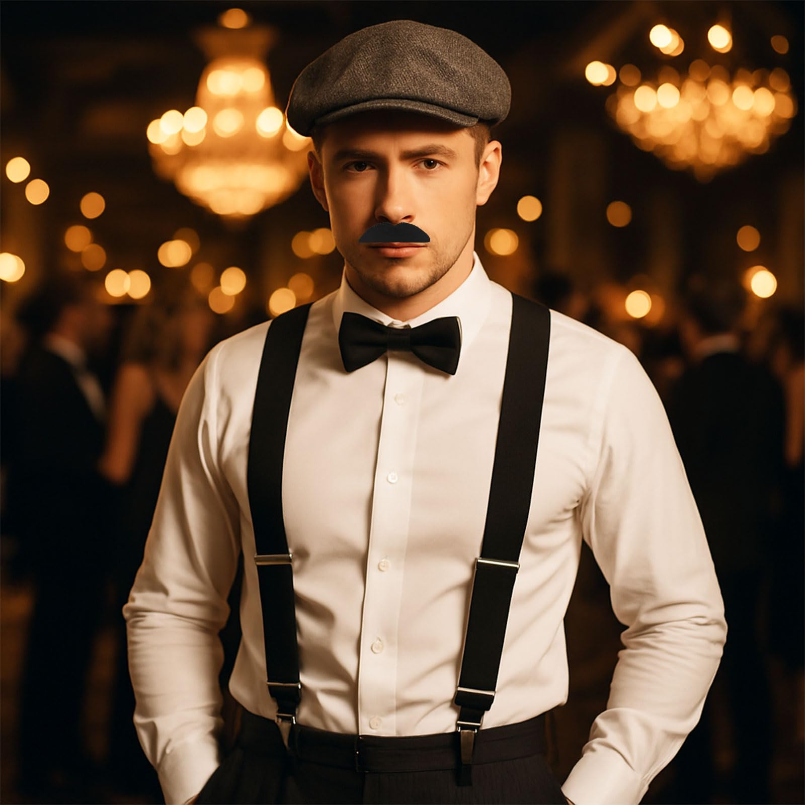 GWAWG Akcesoria męskie na rok 20, kostium Gatsby Gangster, lata 20-te męskie akcesoria na Boże Narodzenie cosplay karnawał