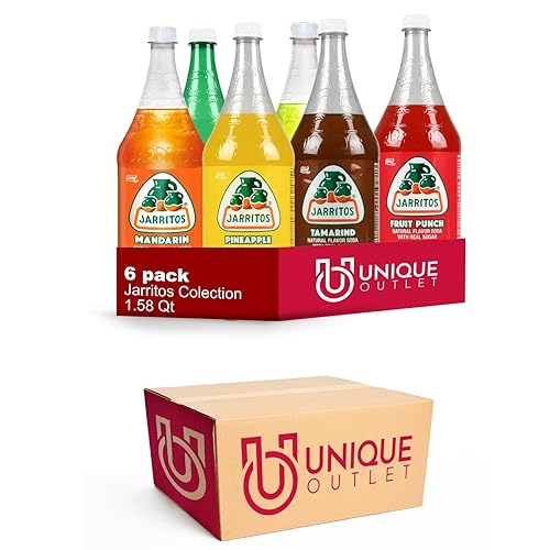 Jarritos Collection - Paquete de 6 botellas de plástico para refrescos de 50 onzas líquidas (1.5 litros) por Unique Outlet (los sabores podrían