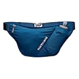 Hydration Belt for Running - Hydrapak Soft Flask 25 oz Bottle with ExoSpine - Breathable, Adjustable Comfort Fit - Angled Flask Holder - Pinnacle FeatherLite, Ultra-Light, Sailor Blue