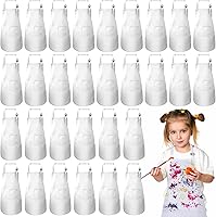 Vista 1 de Handepo 30 Pcs Children Artists Aprons Adjustable Chef Apron Kids Painting Aprons for Cooking Kitchen Grilling Painting