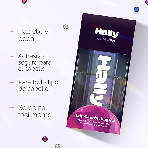 Miniatura 6 de Bolígrafo de gemas para el cabello para niñas, 240 gemas adhesivas para el cabello y herramienta de estampación, kit de joyas para el cabello para