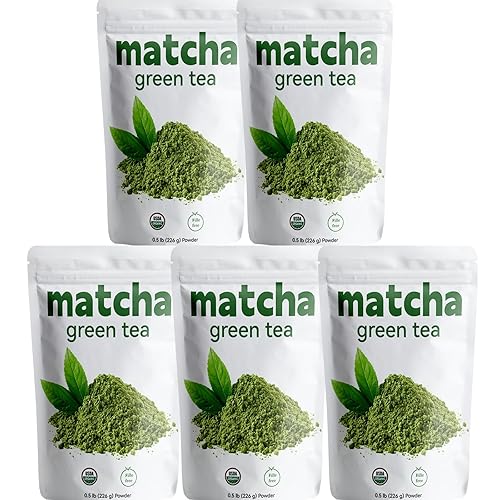 Miniatura 8 de (7.97 oz/0.5 libras) Grado culinario premium, matcha orgánica certificada por USDA, polvo de té verde 100% puro, perfecto para lattes, batidos