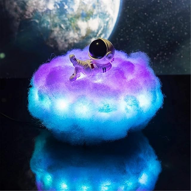 JeffMVP LED Cloud Light Ceiling Christmas Decorations - Fluffy Cloud Shaped Warm White/ Colorful Lamp USB Charging Night Light for Children's Bedroom Living Room Wedding Christmas Party Room Decor