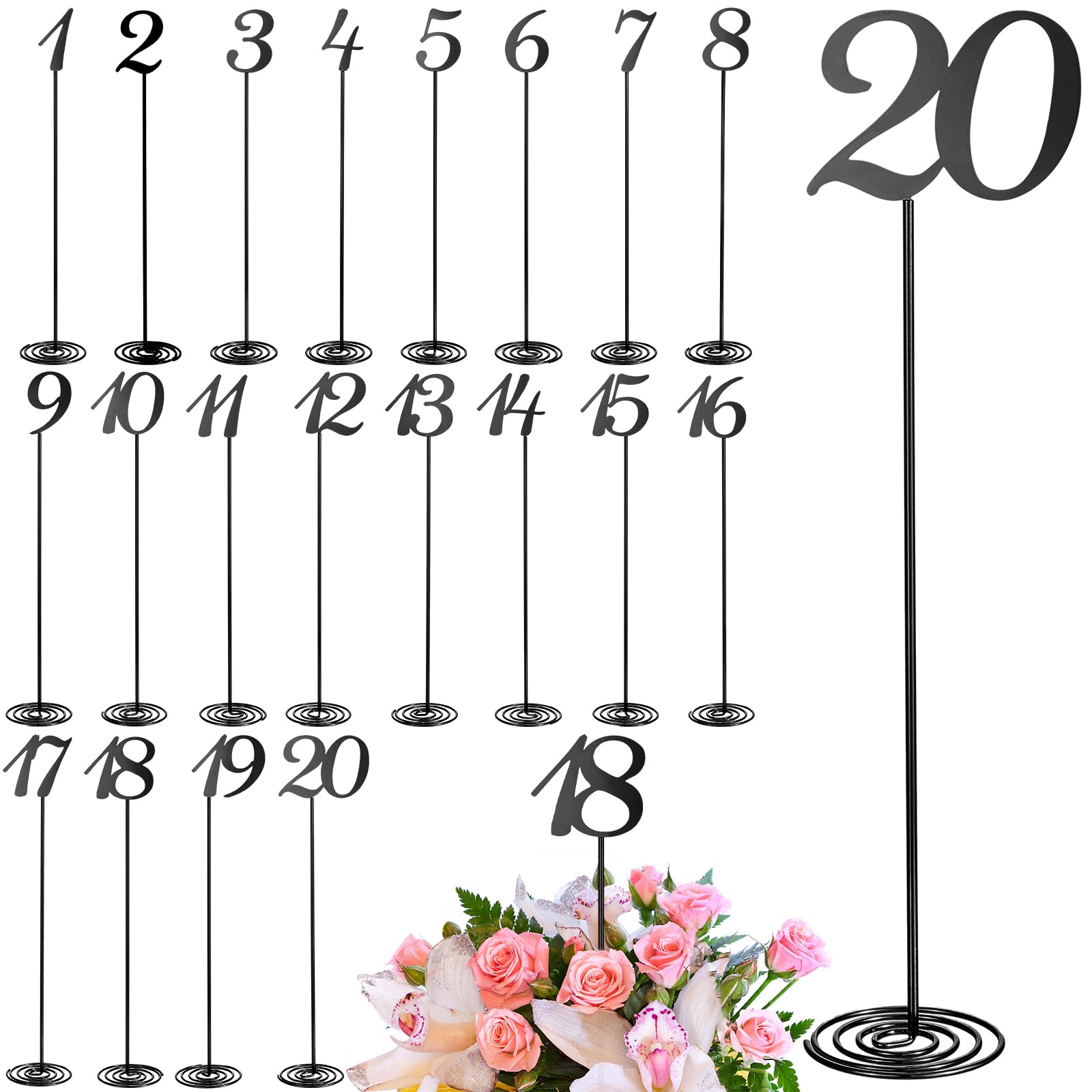 テーブルナンバー Amazon.com | Therwen 20 Pcs Metal Table Numbers 1-20 Table Numbers