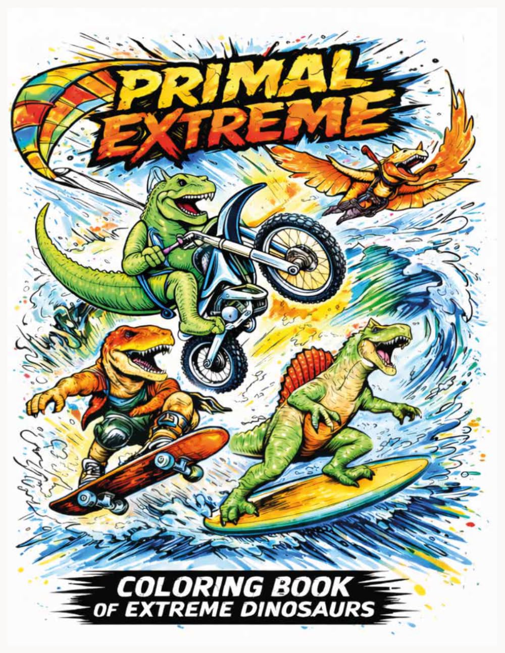 PRIMAL EXTREME: Coloring Book of Extreme Dinosaurs