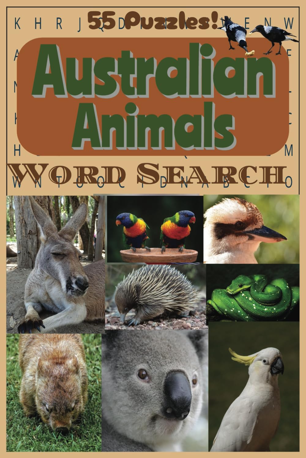 Australian Animals Word Search: Aussie Animals word search with easy-to-read print, for Animal lovers and all ages, Anxiety relief and Relaxation.