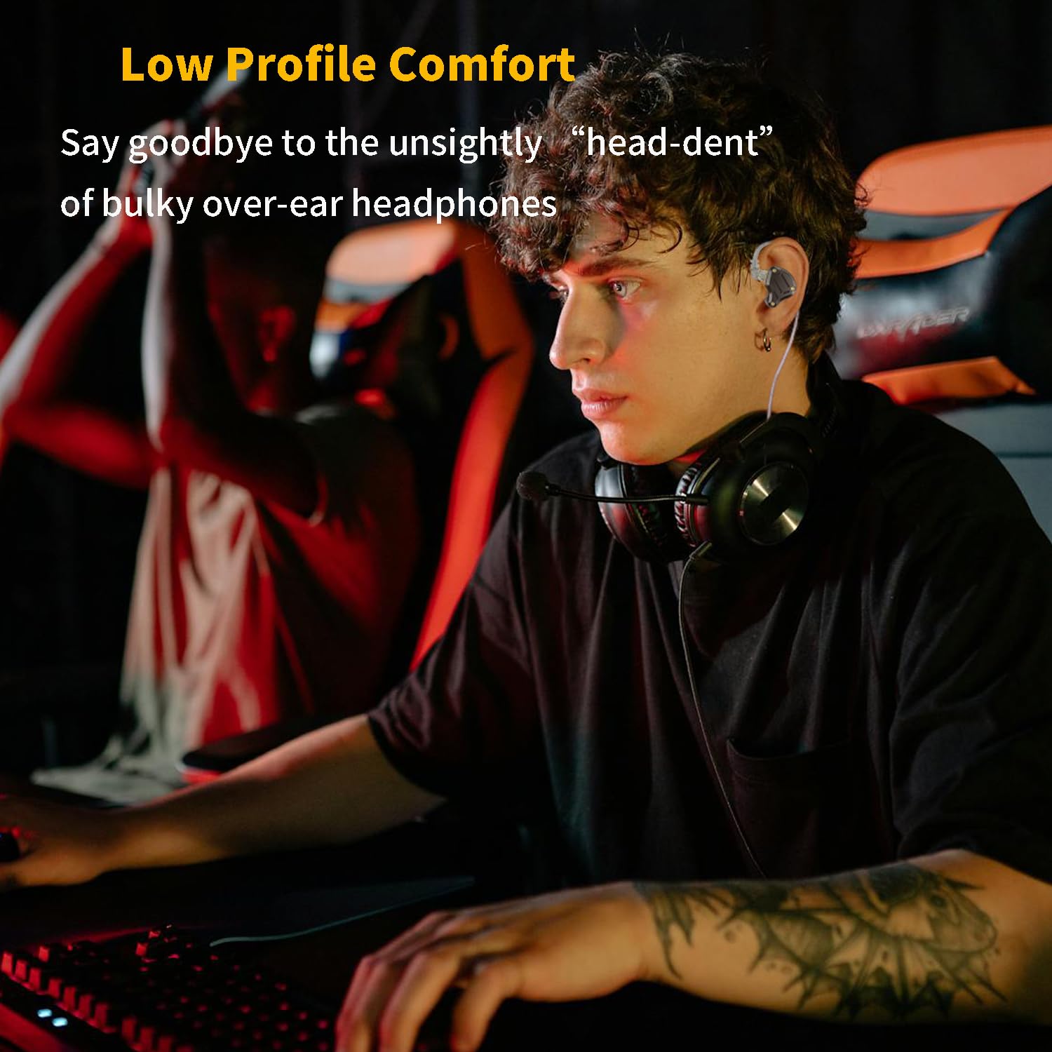 KZ ZS10 Pro 2 USB C IEM with Mic for Gaming 4BA1DD in Ear Monitors | Deep Bass Type-C Headphone Comfort-Fit Sound Isolating Wired Earbuds High-Definition Decoding DSP with 4 EQ Modes product thumbnail 6