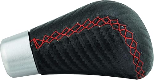 Miniatura 7 de Abfer Pomos de palanca de cambios de cuero para la mayoría de vehículos de transmisión manual (rojo)