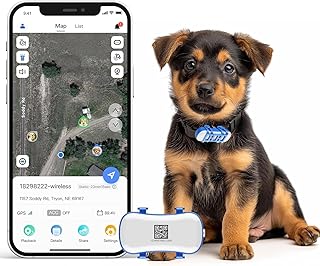 GPS Pet Tracker GPS Dog Tracker 4G Live Satellite Tracking, Multiple Smart Alerts, Fully Waterproof Activity Monitor for Dogs & Cats, Unlimited Range, Bluetooth pet search alarm，Monthly Fee Required