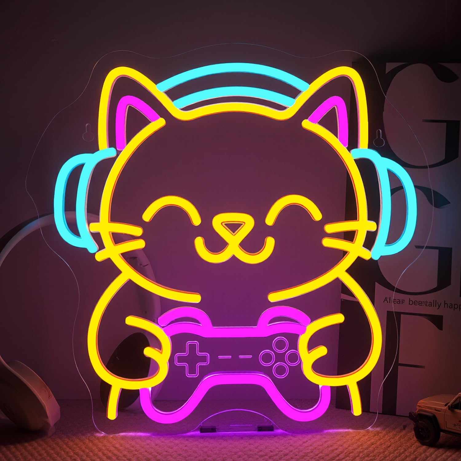 PILOYINDE Kat Neon Lichten Led Teken Muur Decor Kat Gepersonaliseerd