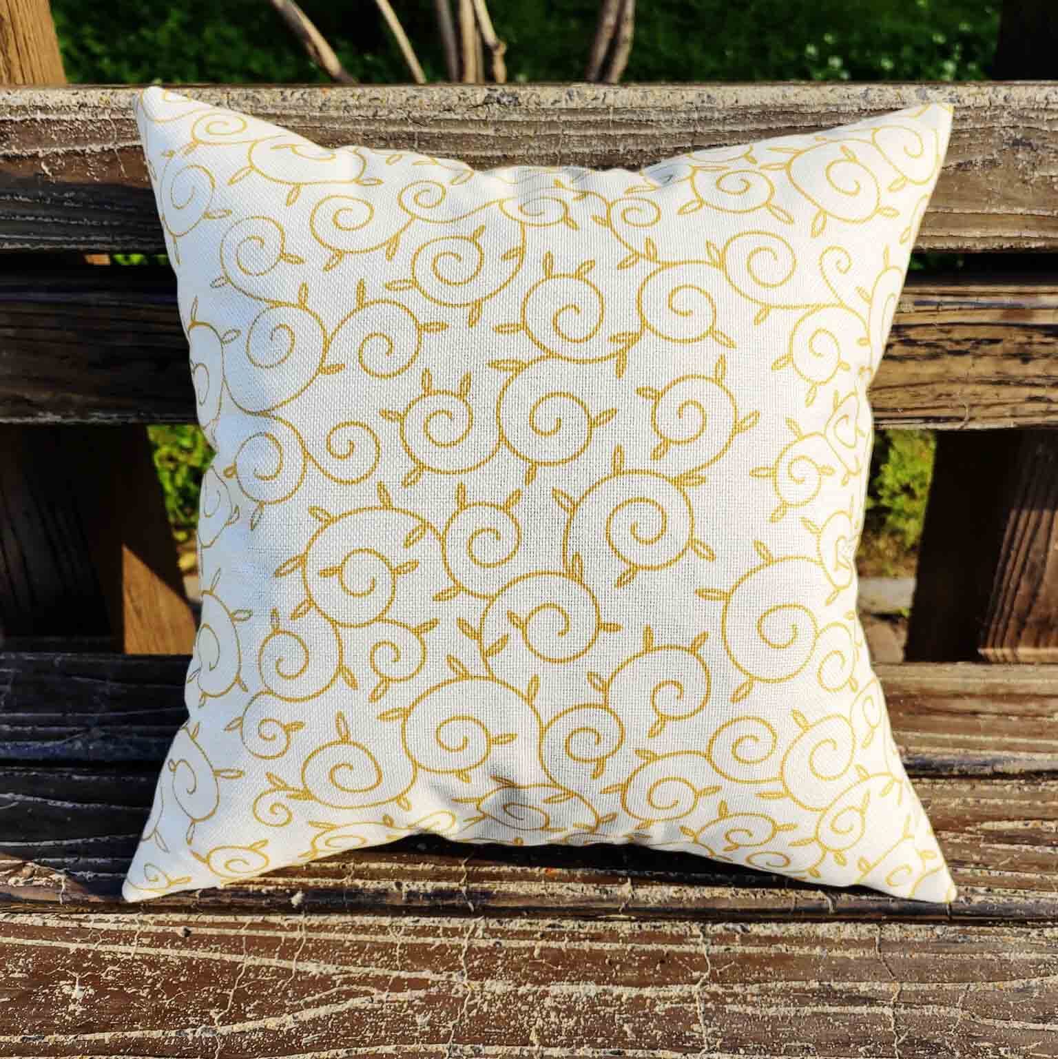 4 Federe Per Cuscini 45x45 Cm – Morbide In Microfibra Con Motivo Geometrico, Giallo, Per Divano, Camera Da Letto E Giardino