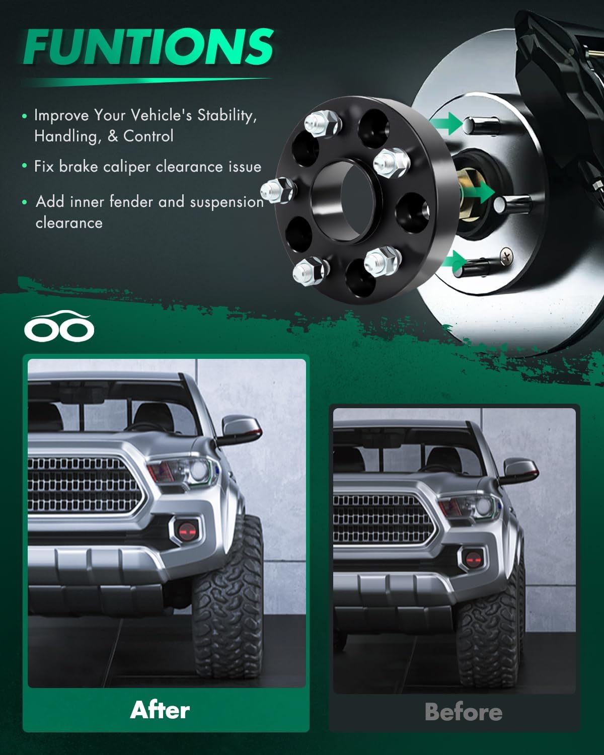 SCITOO 4Pcs Wheel Spacers 1.5" 5x120 Bore 66.9mm Studs 14x1.5 5Lug Wheel Spacers Adapters Fit for for Chevrolet Equinox for Chevrolet for Malibu for Chevrolet Impala for Chevrolet Camaro Corvette - Image 5