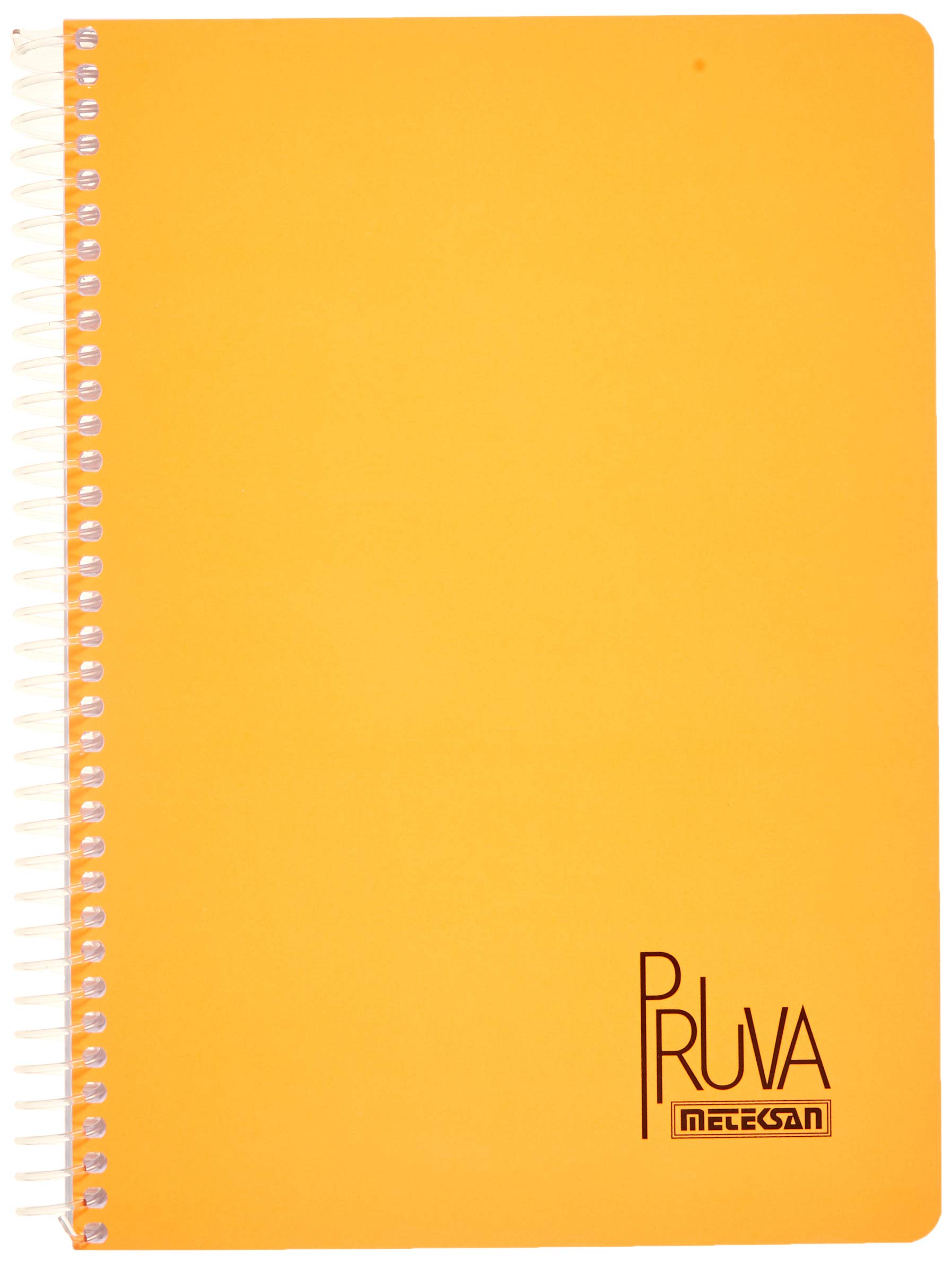 Meteksan Pruva A4 Pet Spiralli Karton Kapaklı Defter 144 Yaprak - Çizgili - Turuncu