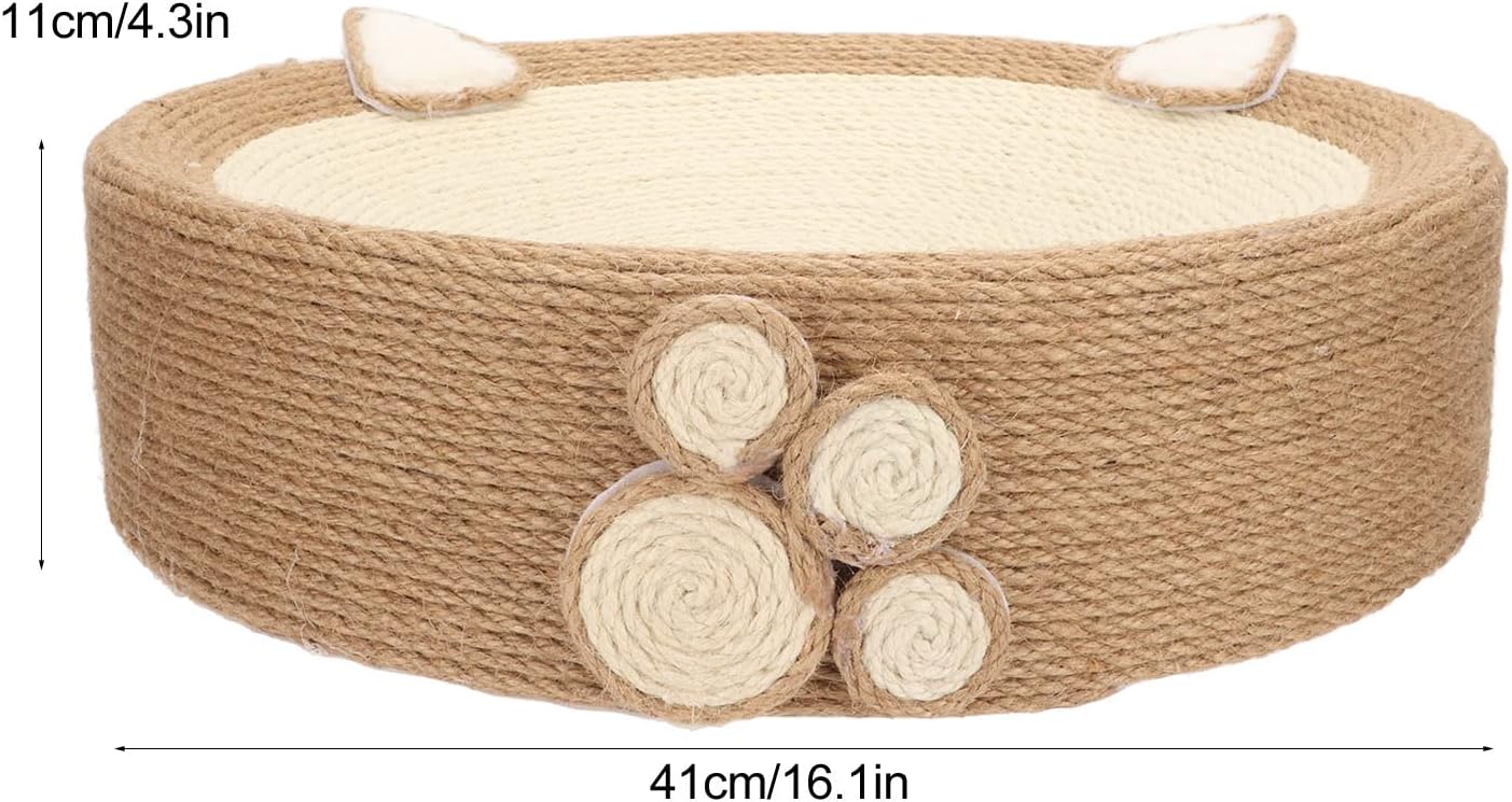 review Cat Scratcher Cardboard, Cat Scratching Lounge Bed, Cat Scratch Pad Nest Reusable Multifunctional Round Cat Scratch Bowl for Indoor Cats