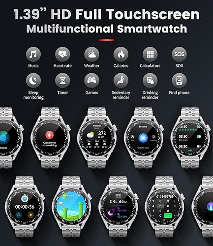 Miniatura 2 de LIGE Relojes inteligentes para hombre, llamada Bluetooth, reloj inteligente IP68 de 1.39 pulgadas para teléfonos Android e iOS, compatible con
